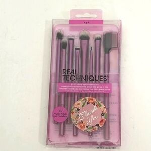 REAL TECHNIQUES Everyday Eye Essentials Makeup Brush Set NIB